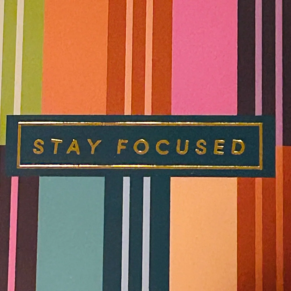 NEW!! Tabitha Brown “Stay Focused” Striped Hardcover Journal And Pen Set (NWT)